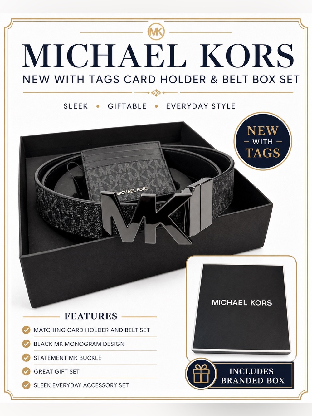 Michael Kors Card Holder and Belt set - Picture 4 of 4